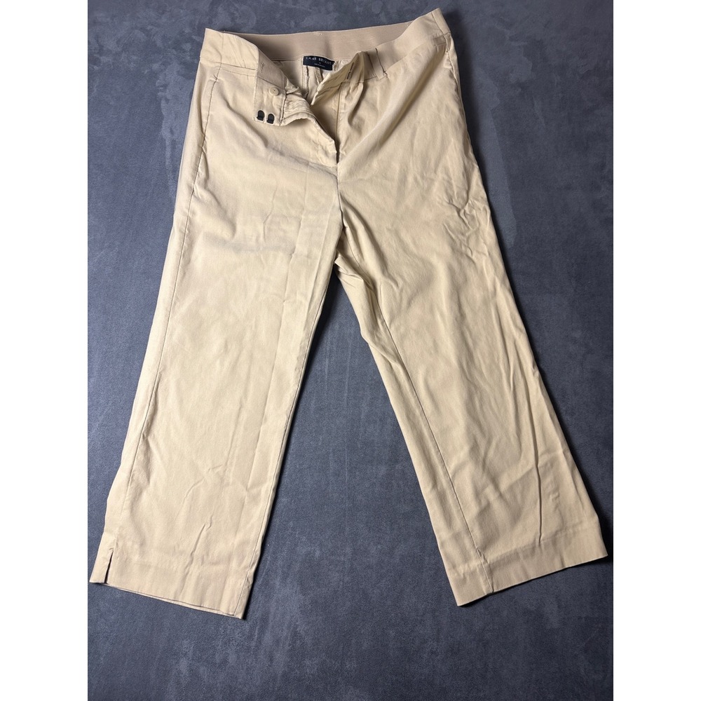 Lane Bryant Straight Leg Khaki Pants Tan Elastic Waist